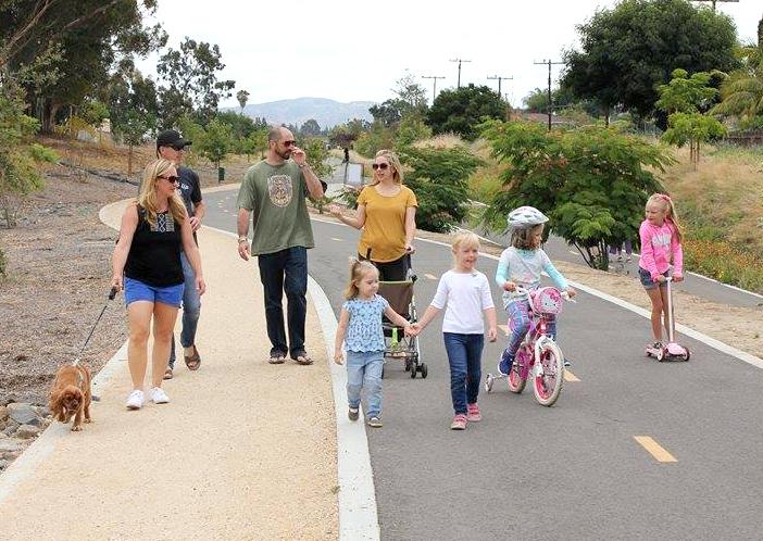 Family walking together