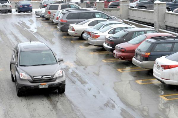 Cars in parking lot